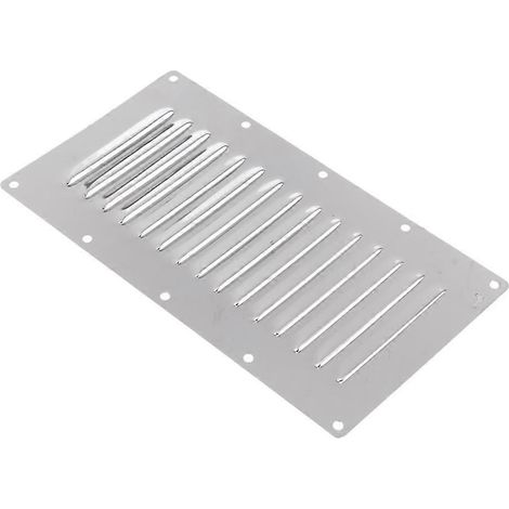 Grille à persiennes rectangulaire en acier inoxydable estampé - 228 mm x 127 mm (1/5)