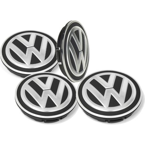 Pièces de rechange d'origine - Lot de 4 cache-moyeux de roue en aluminium modèles 2012-2017, 5G0601171 XQI