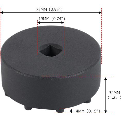 Axle nut wrench 31510, 9-pin, compatible with models from 2020 onwards and Silverado/Sierra 2500/350. One pack.--DTEKGAZ