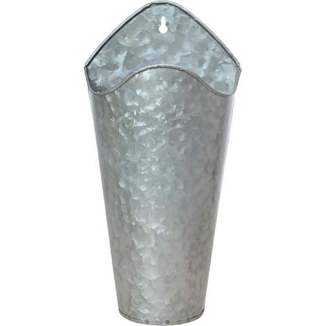 Vintage fleur vase fer suspendu pot de fleur suspendu pot style campagnard décoratif vase rustique zinc métal seau-Fei Yu (1/5)