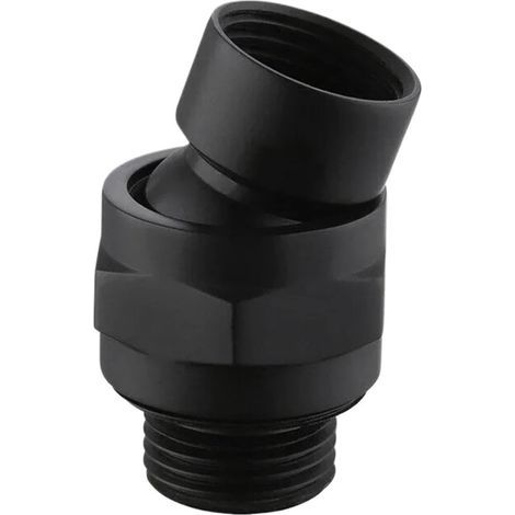 Universal brass shower head, adjustable and swiveling, 4-point G1/2 outlet - black (1/5)