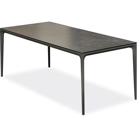 TIGUA - Tavolo da giardino in ceramica 8 posti - Grigio antracite - REMARQUABLE