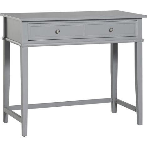 Bureau avec 1 tiroir en mélaminé gris (1/5)