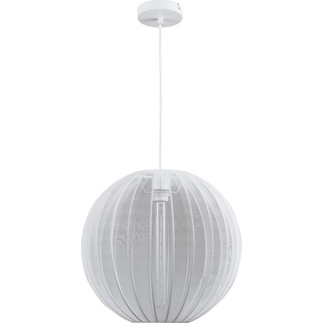 Suspension blanche tissu Ø40 1xE27 20W Polux Sensai (1/2)