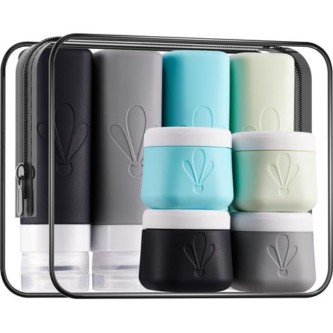 Silicone Travel Bottles 8 Pack Travel Bottles Refillable Travel Set for 3oz Liquids (1/5)