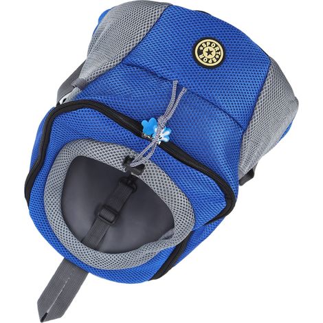 Blaue Hundetragetasche S - Haustierrucksack zum Tragen auf dem Rücken (1/5)