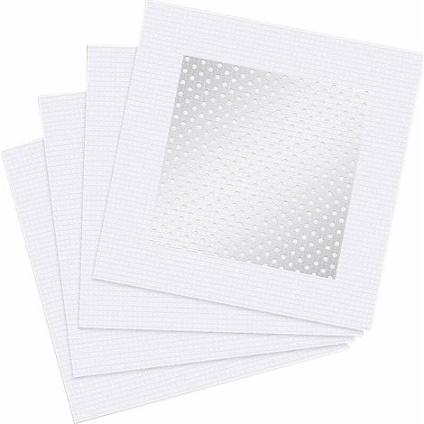 Patch de Réparation de Mur en Aluminium Réparation de Patchs d'Écran Auto-Adhésifs pour Plaque de Plâtre pour Cloison Sèche (4PCS, 4 Pouces)