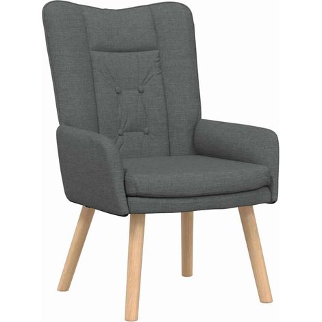 Fauteuil de Salon，Chaise，Fauteuil relaxant Gris foncé 63 x 67 x 94 cm tissu CFW489333 (1/5)