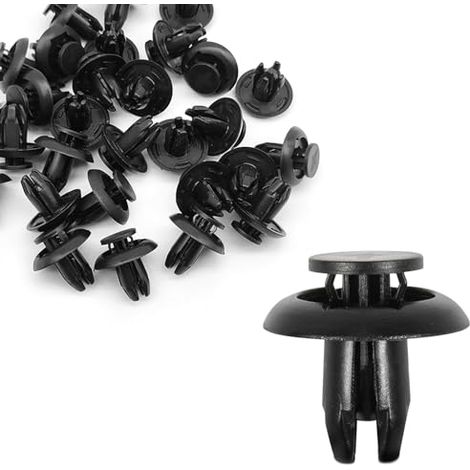 Fogfar L-31 Lot de 20 clips de fixation de boucle de garde-boue de voiture, accessoires de fixation à rivets de rechange, compatible avec Mazda Atez Onxella CX5 CX4 (noir) (1/5)