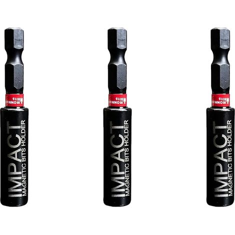 Impact Resistant Magnetic Bit Holder for Standard and Impact Applications, Made of Treated Steel for Maximum Durability