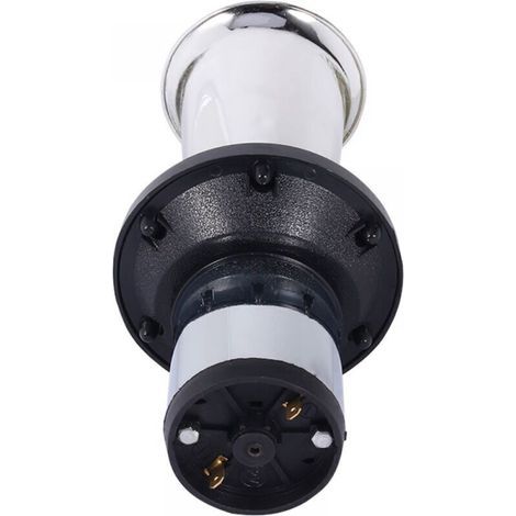 Klaxon vintage 12 V, 110 dB, 12 V 490 Hz, haut-parleur d'alarme puissant, style rétro classique (argent) (1/5)