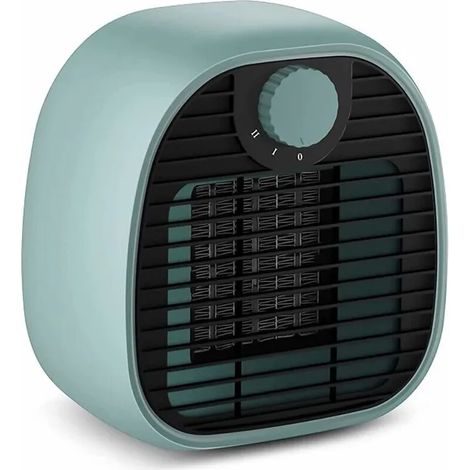 Chauffage Électrique Portable 1000W Aérotherme de Bureau Silencieux, Réchauffeur Rapide à 2 Niveaux de Puissance, Faible Consommation, Compact et Léger, Vert (1/4)