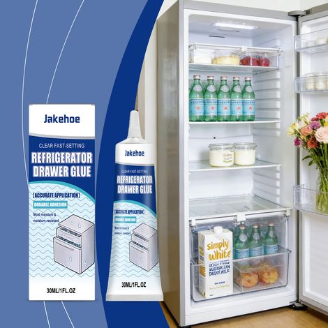 Refrigerator drawer adhesive - convenient, nail-free, and strong bonding agent for refrigerator interiors - 30ml (1/5)