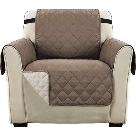 Meubles Protecteur Résistant À L'eau Chaise Housse De Protection Réversible Couvre, 2" Wide Elastic Strap, Machine Washable (Taupe) (1/5)