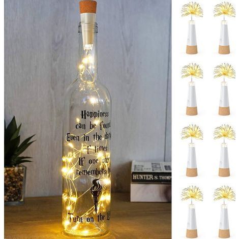 Lumières LED Rechargeables pour Bouteille avec Bouchon – Mini Guirlande Féerique 2025 Sans Piles pour Fête, Halloween & Noël – Éclairage Décoratif Portable