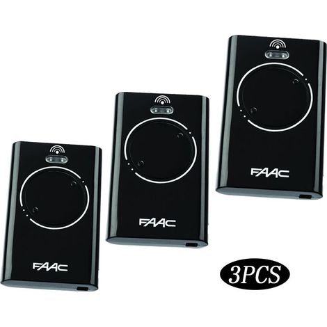 Télécommande FAAC XT2 868 SLH NOIR Pack de 3 - noir (1/5)
