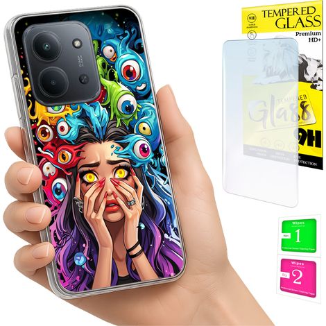 Custodia per Xiaomi Redmi 15C 5G 173mm / Poco C85 con retro in vetro 9H (1/5)