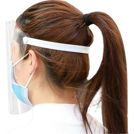Écran facial transparent réutilisable, masque de protection intégral anti-vent, visière couvre-visage résistante aux projections, bouclier facial incassable pour usage extérieur, modèle polyvalent. (1/5)