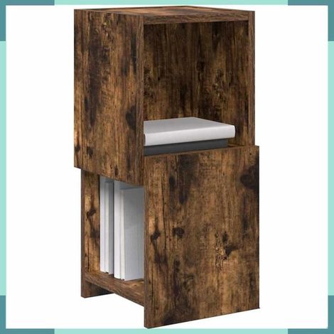 889825 Meuble d'angle Chêne fumé 25,5x25x55cm Bois d'ingénierie (1/5)
