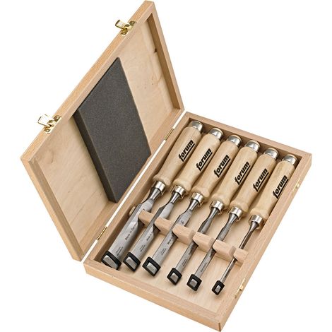 Set de ciseaux 'Š¢ bois, 6 pices dans un coffret en bois