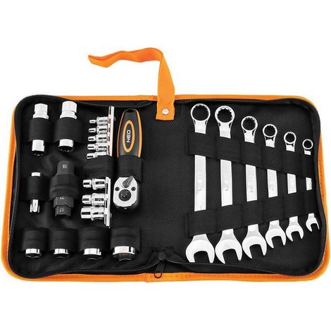 KIT ATTREZZI PER MOTO 25 PEZZI CUSTODIA MORBIDA - T N10-500 (1/5)