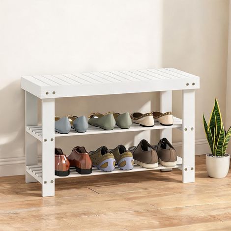 Console blanco en bambú 70 x 28 x 45 cm (1/5)