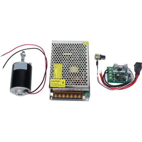 Moteur électrique à courant continu 30W XD-3420, aimant permanent, haute vitesse 7000 tr/min, 24V, avec régulateur d’alimentation, filetage M24 (1/5)