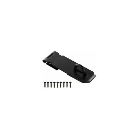 Cadenas Fermoir Loquet Porte 5 Pouces, Loquet pour Cadenas avec Vis, Inoxydable Fermoir Porte Cadenas pour Porte, Tiroir, Placard (Noir) (1/5)