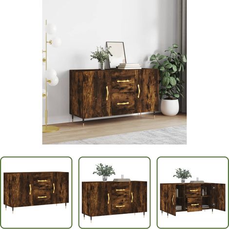 Holzschrank - Sideboard Räuchereiche 100x36x60 cm Holzwerkstoff (1/5)