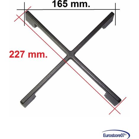 GRIGLIA IN GHISA CUCINA A GAS  DE LONGHI  /  ELBA  - Alta 40 MM 227 x 227