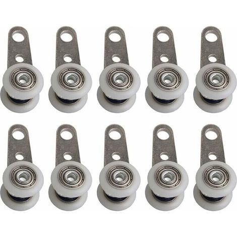 Rollen für Terrassen- und Schiebetüren – 10er-Pack, Metall + Kunststoff, Abmessungen 4,5 x 1,9 cm