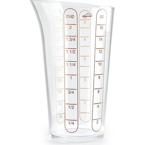 Lacor - 67075 - Misuratore di base, misuratore, misuratore dei liquidi, plastica di massima qualità, senza BPA, 8,5 cm, 0,5 l (1/4)