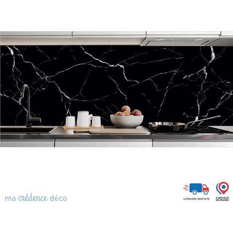 Crédence : Marbre noir de Tocceno 2 - Alu composite - 60 - 120 (1/3)