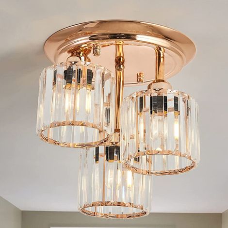 Plafonnier semi-encastré à trois lampes, lustre de style rétro, E27/220V adapté aux chambres d'enfants (sans source lumineuse). (1/5)
