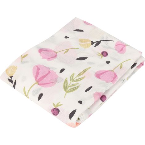 Couverture Mousseline Respirante pour Nouveau-né 120x120cm - Serviette de Bain Douce pour Bébé et Nourrisson (1/5)