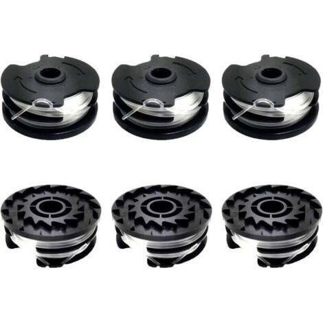 Lot de 6 bobines de fil de rechange pour LIDL Parkside, bobines de rechange pour coupe-bordures LIDL Parkside PRTA 20-Li A1, B2, C3, PRT 550 A1, A3 (1/4)