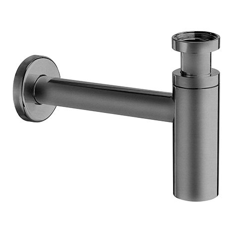 SIPHON LAVABO DROIT LUXE LAITON DESIGN 35 cm METAL BROSSE - CRISTINA ONDYNA MS3477 (1/2)
