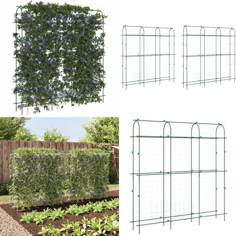 Pflanzennetze 2 Stk. U-Rahmen Stahl - Kletterpflanze - Rankgitter - Gartengeräte - Tomatenstange - Gemüseanzucht - Home & Living (1/5)