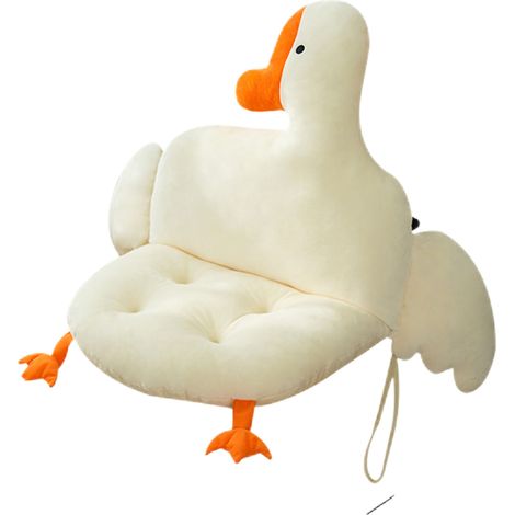 Coussin de bureau souple et confortable, forme d'oie, design à sangle, un pièce, pour étudiants et adultes, beige 80x40cm