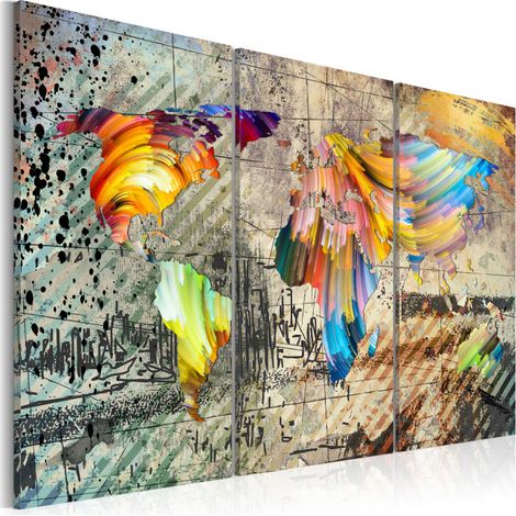Tableau Imprimé "Monde Plein de Couleurs" 40 x 60 cm (1/2)