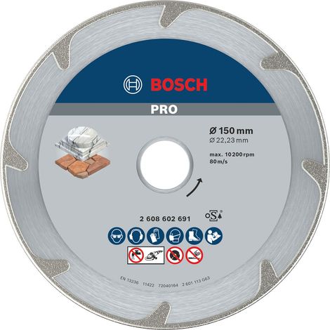 Disque à tronçonner diamanté PRO Marble 150 x 22,23 mm Bosch - 2608602691 (1/4)