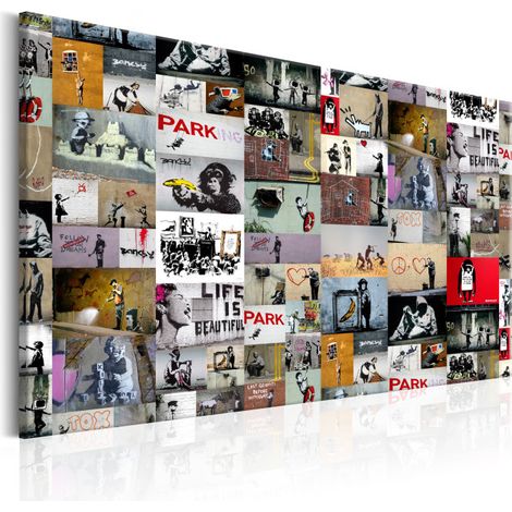 Tableau Imprimé "Art of Collage - Banksy" 40 x 60 cm (1/2)