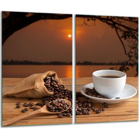 Glasschneidebrett 2x 30x52 Kaffee (1/5)