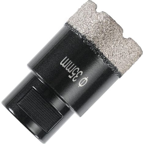 Foret diamant sec 35 mm – filetage M14 – cloche carrelage – porcelaine / grès / céramique / marbre / granit – meuleuse d’angle (1/5)