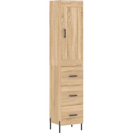 Maison Exclusive - Credenza Rovere Sonoma 34,5x34x180 cm in Legno Multistrato