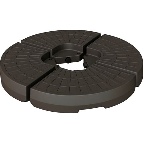 Soporte para sombrilla con base cruzada, diseño rellenable, alta estabilidad, color verde militar. (1/2)