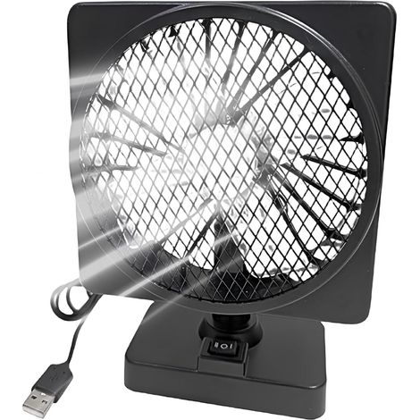 Ventilateur Auto Circulateur D'Air Alimenté Par USB Rotatif 360° (1/5)