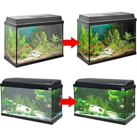 Comprimés de purification d'eau pour aquarium puissants, comprimés portables de filtration d'eau, outil de traitement de l'eau pour aquarium, lot de 2 bouteilles (1/4)