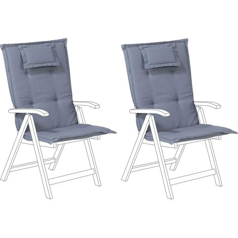 Sitzauflagen 2er Set JAVA/AMANTEA 50 x 70 cm Blau (1/5)