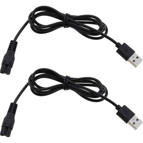 2 Pack 5V USB Charger Cable for Hair Clippers Replacement Part Compatible with Beardscape Hair Trimmer Power Cord and Other Shaving Tools (1/5)